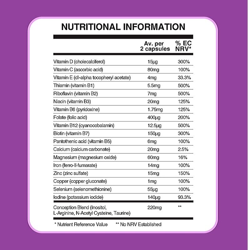 Conceive Plus Womens Fertility Support 60 Caps (Ctn 24 units) (GB)